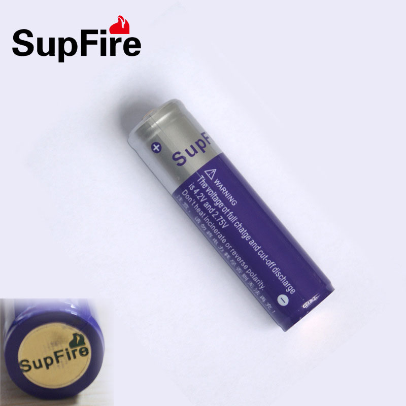 SupFire 18650 Lithium Battery Charge 3.7V Flashlight Batteries